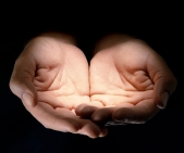 Hands out