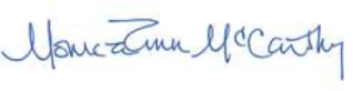 Monica Ann McCarthy Signature